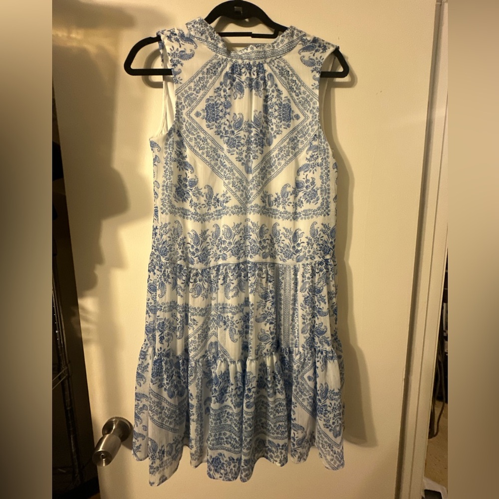 Blue and White Mini Dress